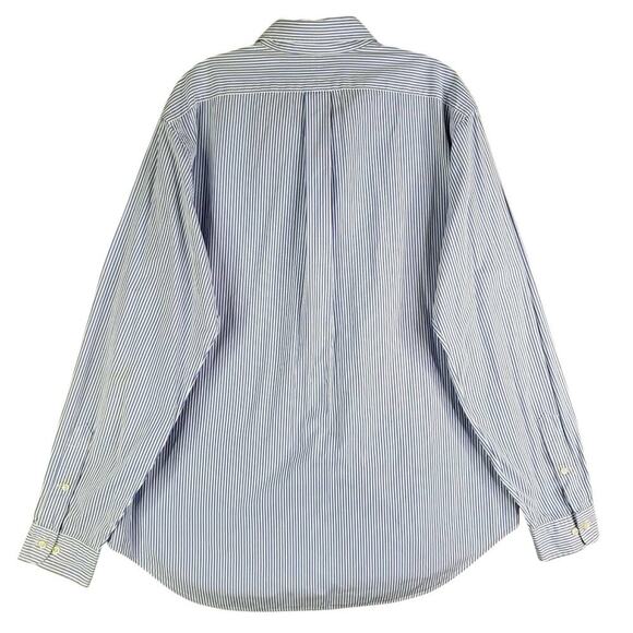 Polo Ralph Lauren Shirt Oxford Button Down Mens Size 16.5 Large LS Blue Striped - Picture 3 of 9